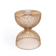 Home Square Modern Metal End Table in Gold Finish - Set of 2