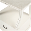 Home Square Transitional Marble Nightstand in White - Set of 2