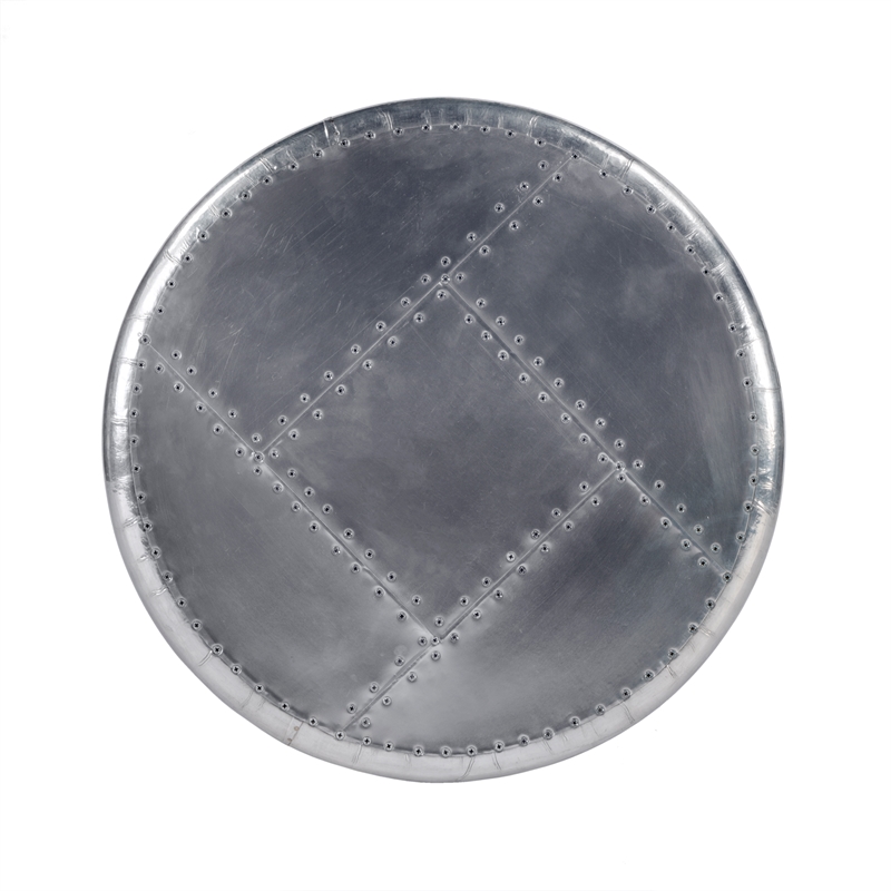 Home Square Metal Aviator Accent Table in Silver Finish - Set of 2