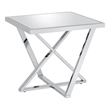 Home Square 3-Piece Set with Coffee Table End Table & Sofa Table in Chrome