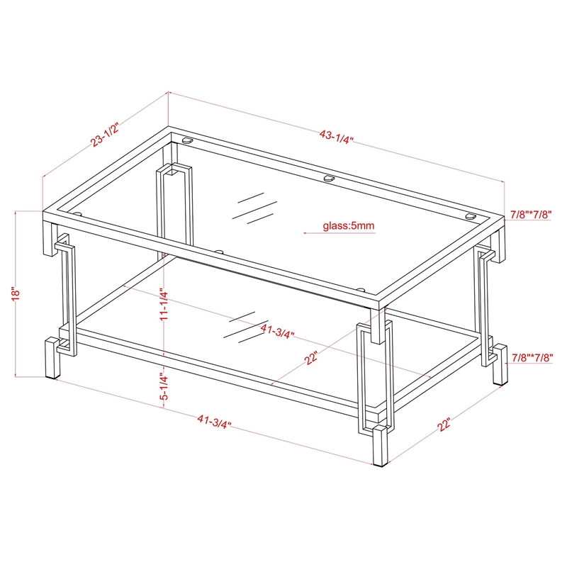 Home Square 3-Piece Set with Coffee Table End Table & Sofa Table in Chrome