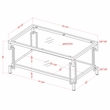 Home Square 3-Piece Set with Coffee Table End Table & Sofa Table in Chrome