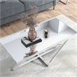 Home Square 3-Piece Set with Coffee Table End Table & Sofa Table in Chrome