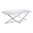 Home Square 3-Piece Set with Coffee Table End Table & Sofa Table in Chrome