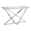 Home Square 3-Piece Set with Coffee Table End Table & Sofa Table in Chrome