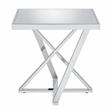 Home Square 3-Piece Set with Coffee Table End Table & Sofa Table in Chrome