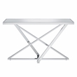 Home Square 3-Piece Set with Coffee Table End Table & Sofa Table in Chrome