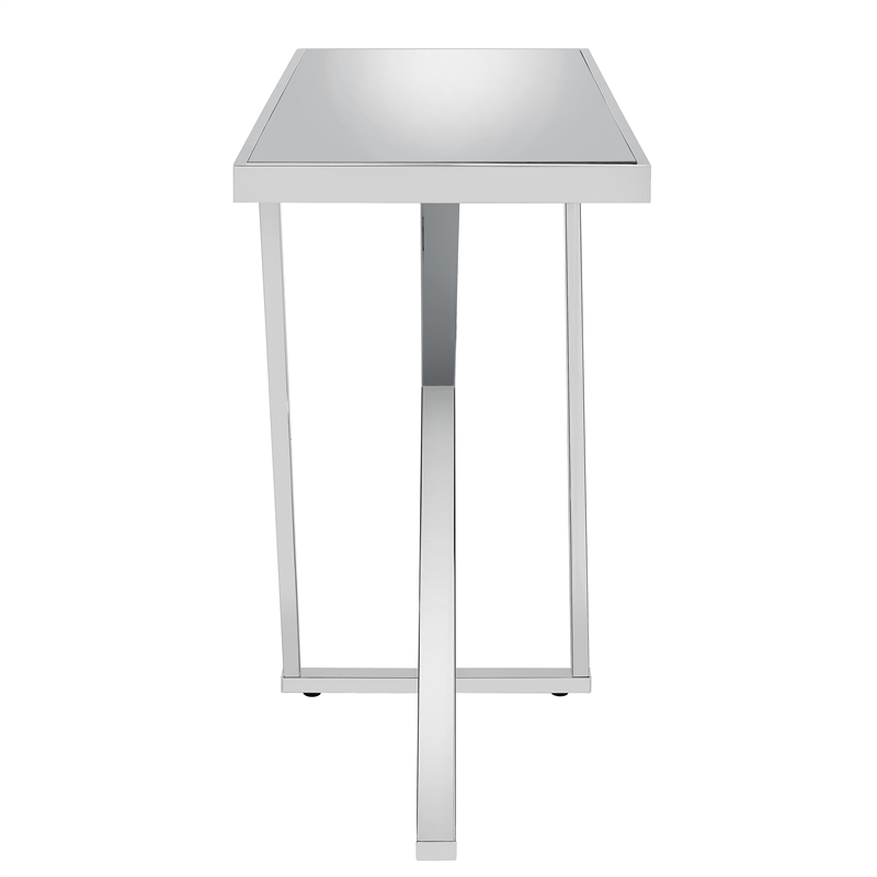 Home Square 3-Piece Set with Coffee Table End Table & Sofa Table in Chrome