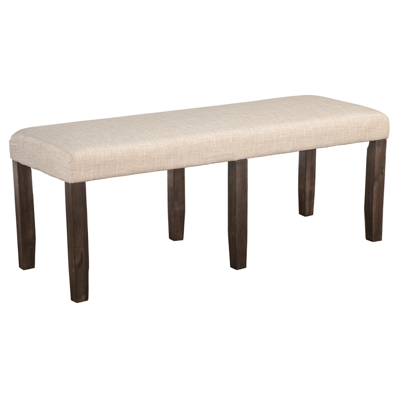 Home Square 6-Piece Set with Dining Table & 4 Dining Chairs & Dining Bench