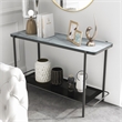 Home Square 2-Piece Set with Sofa Table & Coffee Table in Black and White