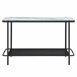 Home Square 2-Piece Set with Sofa Table & Coffee Table in Black and White