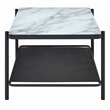 Home Square 2-Piece Set with Sofa Table & Coffee Table in Black and White