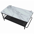 Home Square 2-Piece Set with Sofa Table & Coffee Table in Black and White