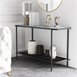 Home Square 2-Piece Set with Sofa Table & Coffee Table in Black and White