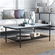 Home Square 2-Piece Set with Sofa Table & Coffee Table in Black and White