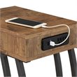 Home Square End Table with 2 Power Outlets and USB Ports - Set of 2