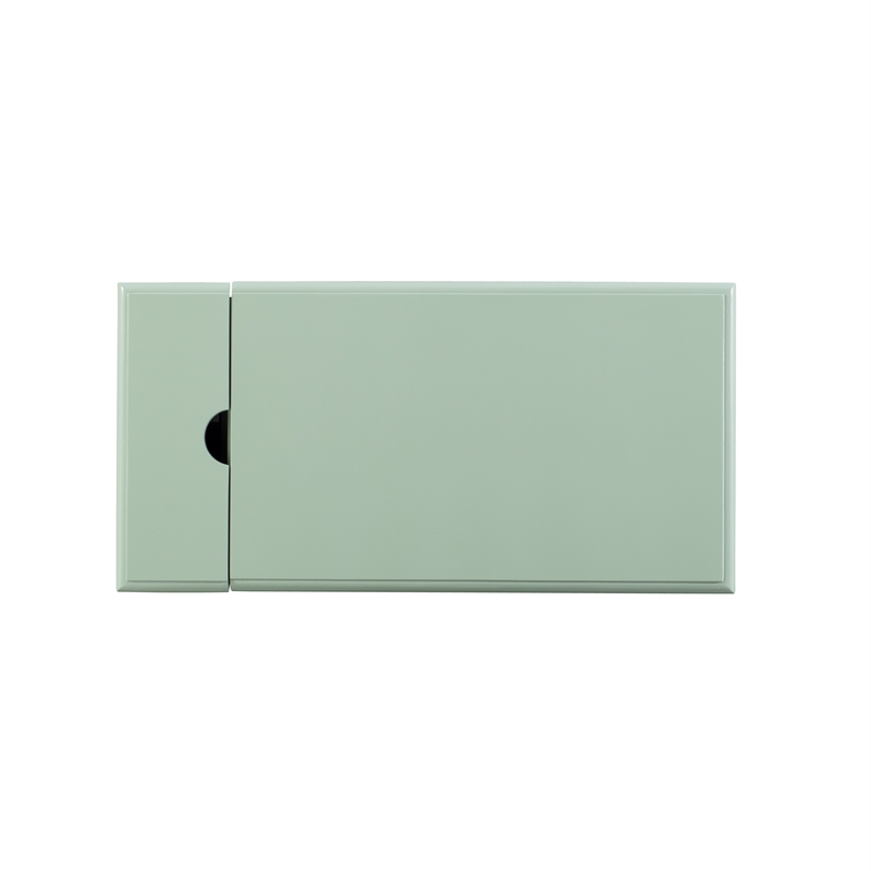 Home Square Butler Wood Accent Table with USB in Aqua Blue - Set of 2