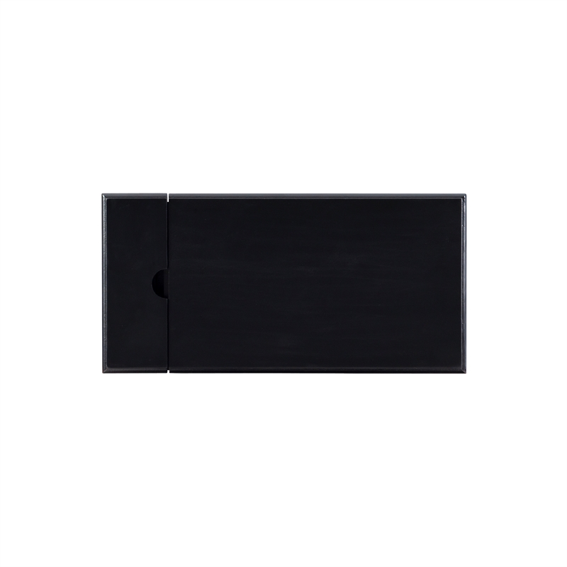 Home Square Butler Wood Accent Table with USB in Black - Set of 2