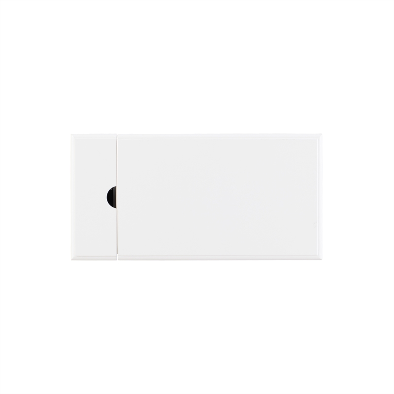 Home Square Wood Accent Table with USB in White Finish - Set of 2