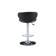 Home Square Rounded Back Metal Adjustable Barstool in Black - Set of 2