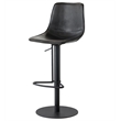 Home Square Bar Stool Retro Leatherette in Black Frame - Set of 2