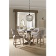 Home Square Fabric Barrel Back Counter Stool in Soft Gray - Set of 2