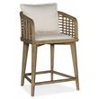 Home Square Dining Room Sundance Barrel Back Counter Stool - Set of 2