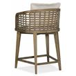 Home Square Dining Room Sundance Barrel Back Counter Stool - Set of 2