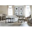 Home Square Rectangular Burnished Brass End Table in Timeworn Gray - Set of 2