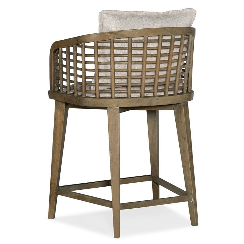Home Square Dining Room Sundance Barrel Back Counter Stool - Set of 3