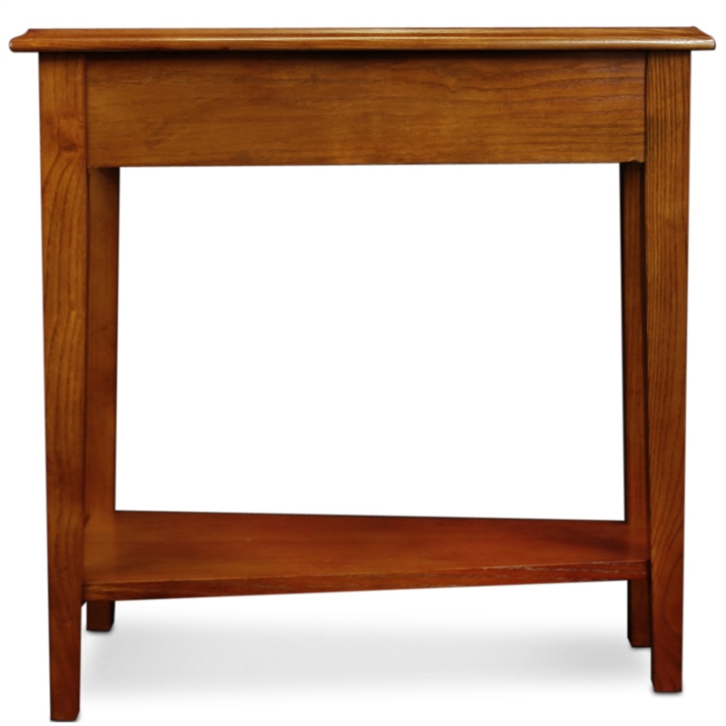 Home Square 2 Piece Favorite Recliner Wedge End Table Set in Medium Oak