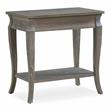Home Square 2 Piece Solid Wood Narrow End Table Set in Washed Gray