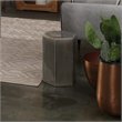 Home Square Small Transitional Ceramic Side Table in Pistachio Brass - Set of 2