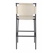 Home Square Transitional Leather Bar Stool in Off White - Set of 3