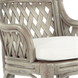 Home Square Wood Rattan Frame Bar Stool in Gray Finish - Set of 3