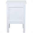 Home Square Transitional Wood End Table in Whitewashed & Antique Iron - Set of 2