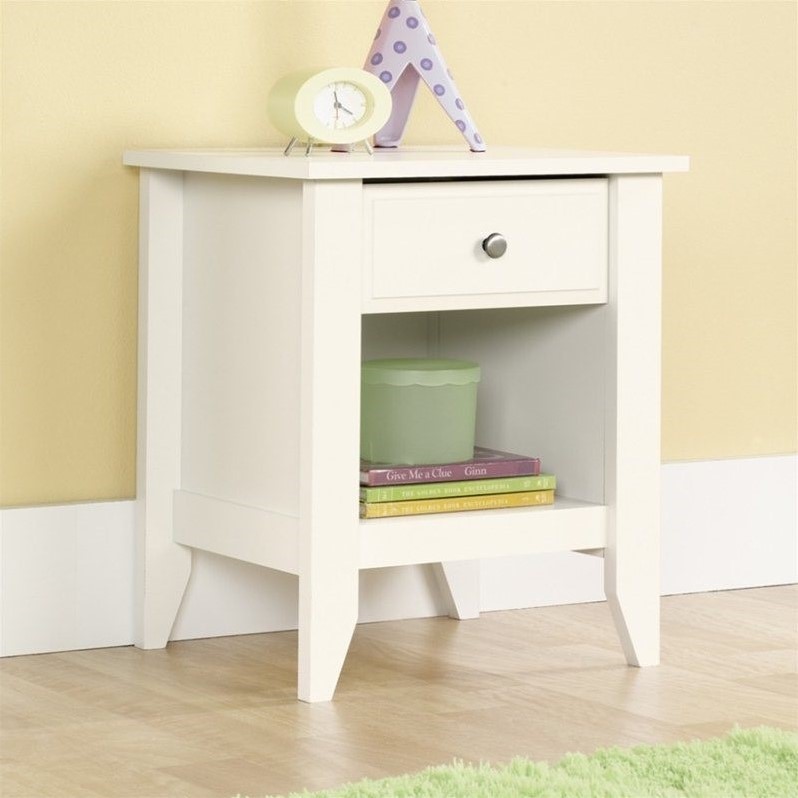 Home Square Creek Nightstand in Soft White Finish - Set of 2
