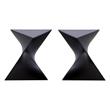 Home Square Modern Triangle End Table in Black Finish - Set of 2
