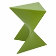 Home Square Modern Plastic Triangle End Table in Green - Set of 2