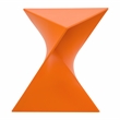 Home Square Modern Plastic Triangle End Table in Orange - Set of 2