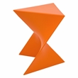 Home Square Modern Plastic Triangle End Table in Orange - Set of 2