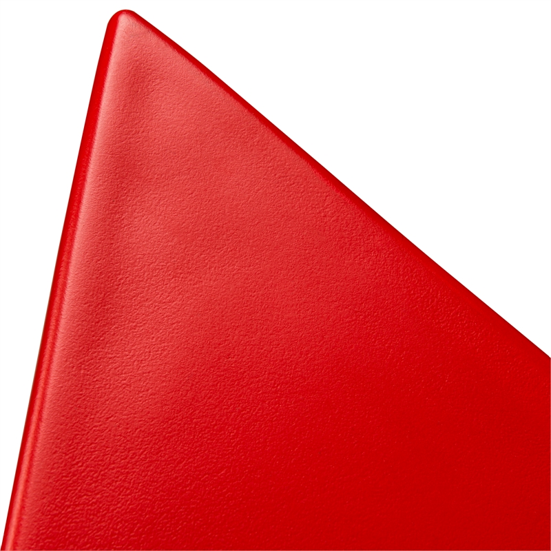 Home Square Modern Plastic Triangle End Table in Red - Set of 2