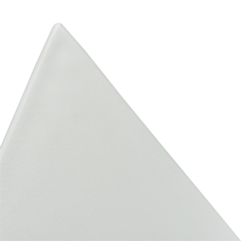Home Square Modern Plastic Triangle End Table in White - Set of 2