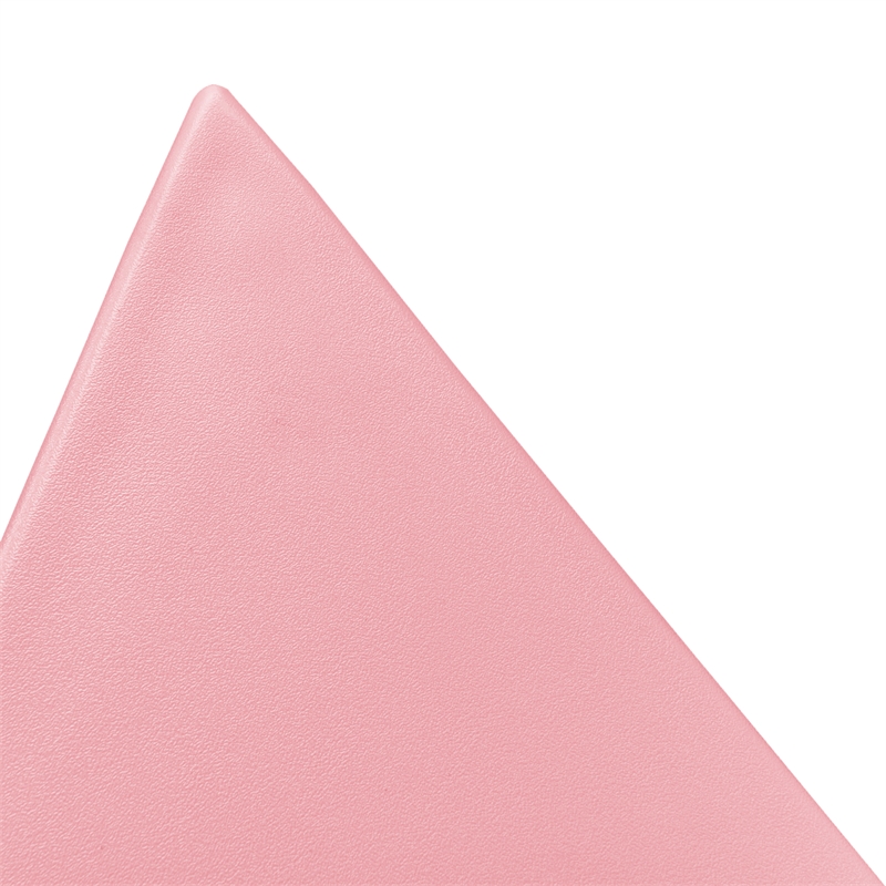 Home Square Modern Plastic Triangle End Table in Pink - Set of 2