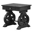 Home Square Traditional Wood End Table in Rustic Dark Gray - Set of 2