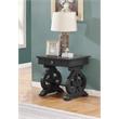 Home Square Traditional Wood End Table in Rustic Dark Gray - Set of 2