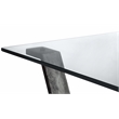 Home Square Rectangular X shaped End Table in Smoked Iron Finish - Set of 2