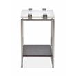 Home Square Rectangular Marble Accent Table in White Finish - Set of 2