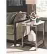 Home Square Rectangular Marble Accent Table in White Finish - Set of 2