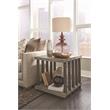 Home Square Rectangular End Table Weathered Gravel - Set of 2